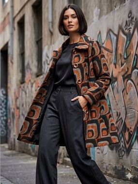 The Vintage Mid-Century Abstract Coat by La Fée Maraboutée